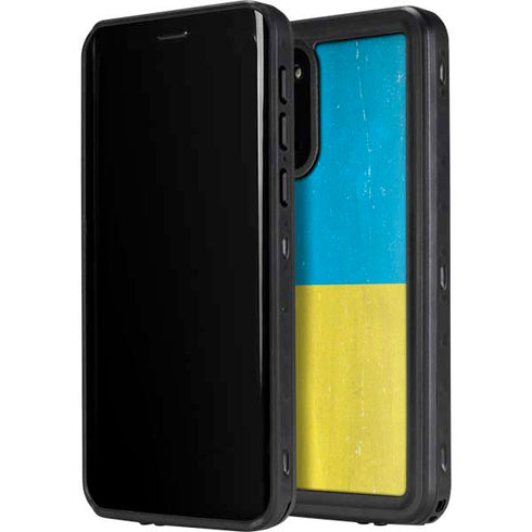 Ukraine Flag Distressed Galaxy S20 Plus Waterproof Case
